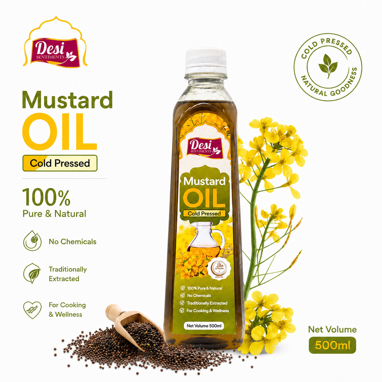 Mustard Oil  -  Cold Pressed