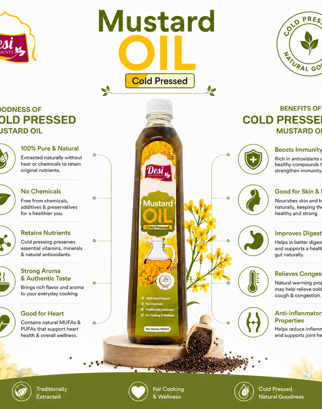 Mustard Oil  -  Cold Pressed